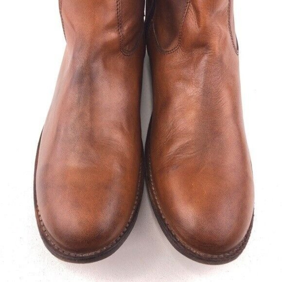 Bed Stu Rustic Brown Leather Zip Ankle Boots 11 - Picture 13 of 13